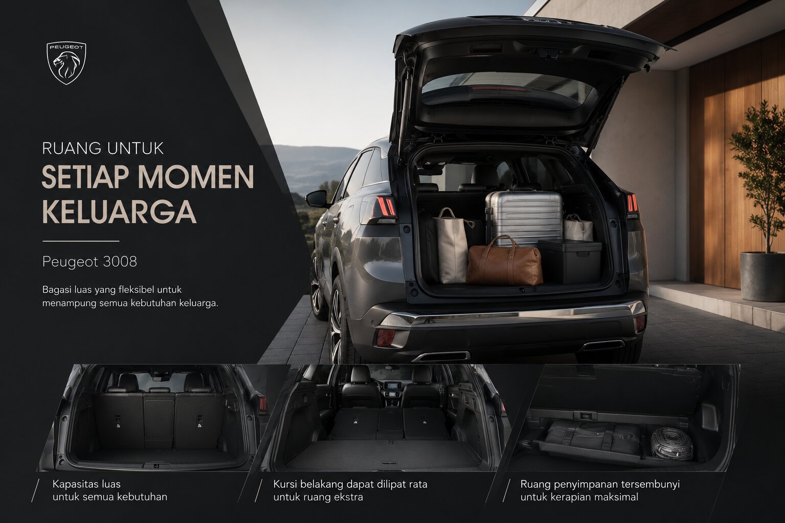 Peugeot 3008 dan Efisiensi Membawa Barang untuk Aktivitas Keluarga Modern